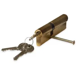 Lock cylinder. 75 mm. 35×40 mm. brass-coated