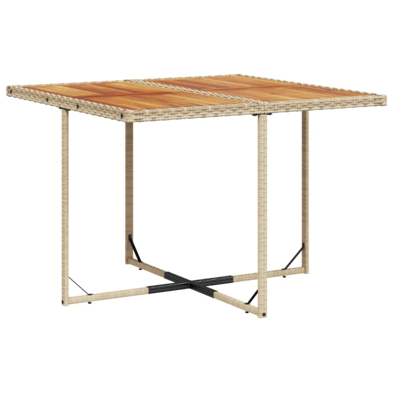 vidaXL 5-daļīgs dārza mēbeļu komplekts, matrači, bēša PE rotangpalma