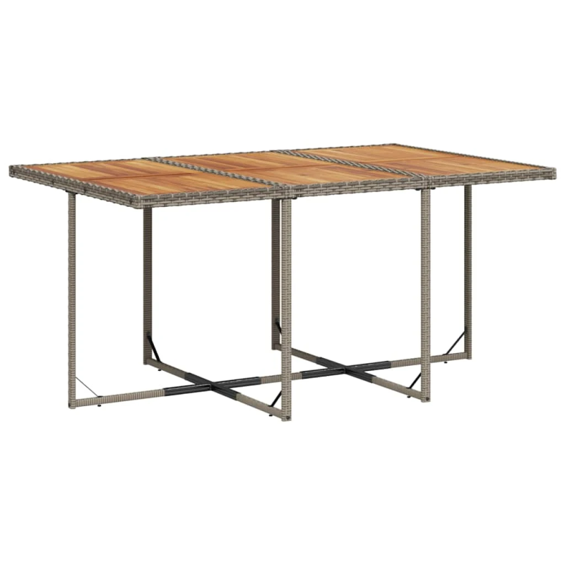 vidaXL 7-daļīgs dārza mēbeļu komplekts, matrači, pelēka PE rotangpalma