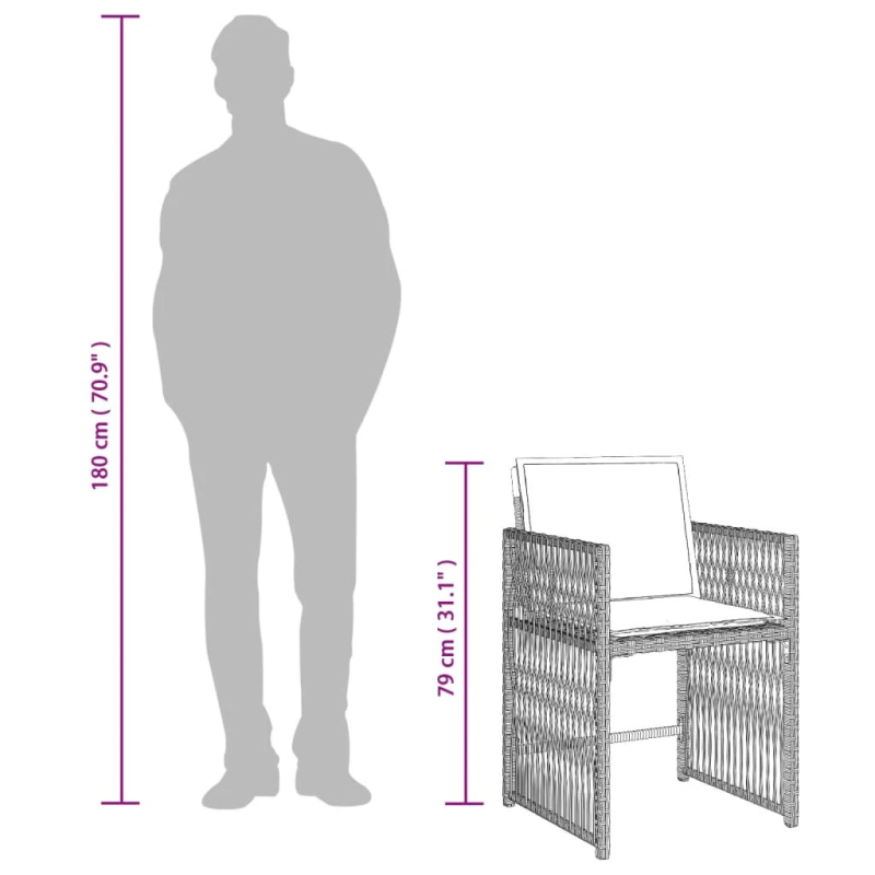 vidaXL 5-daļīgs dārza mēbeļu komplekts, matrači,gaiši pelēka PE pinums