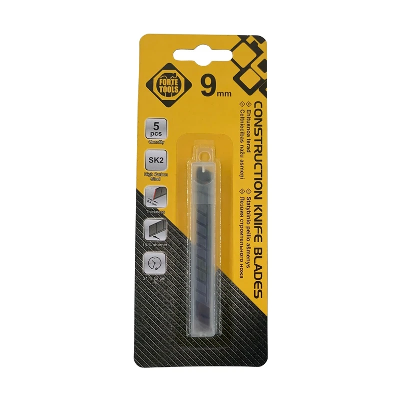 Peilio asmens FORTE TOOLS, 9 mm, 5 gab.