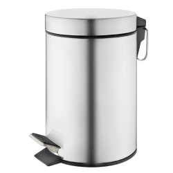 Atkritumu tvertne ar pedāli OKKO T-Y0103SS. 3 l. mat. sudraba