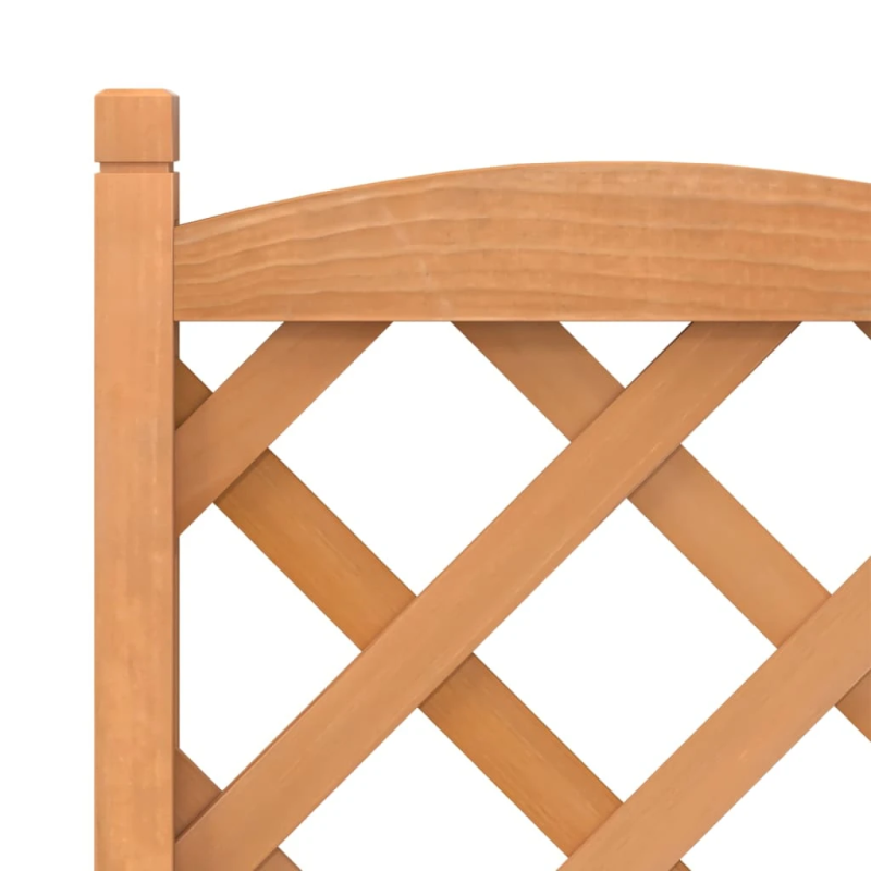 vidaXL puķu kaste ar špaleru, brūna, egles masīvkoks