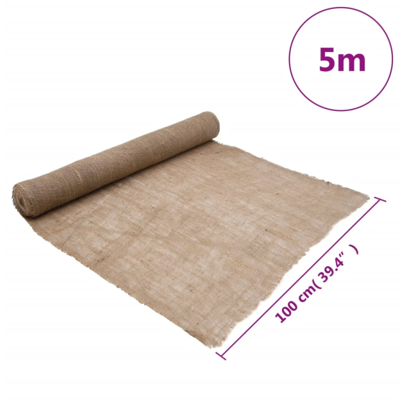 vidaXL džutas rullis 1x5 m, 100% džuta, 200 g-m²