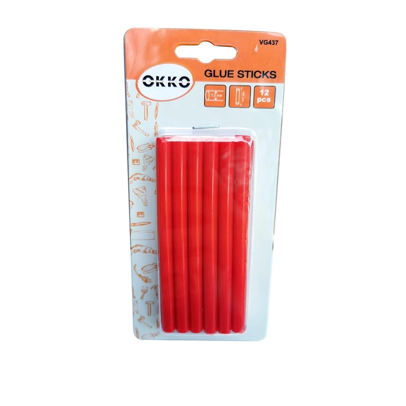 Līmes stienīši 7.2x100mm 12 gab. sarkani