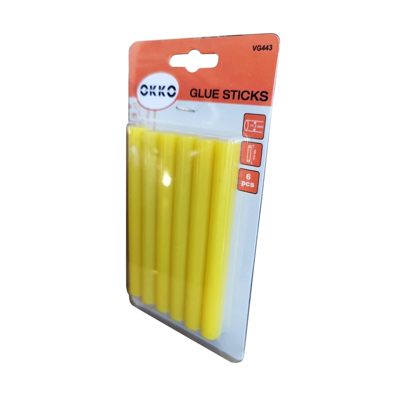 Līmes stienīši 11.2x100mm 6gab. dzelteni