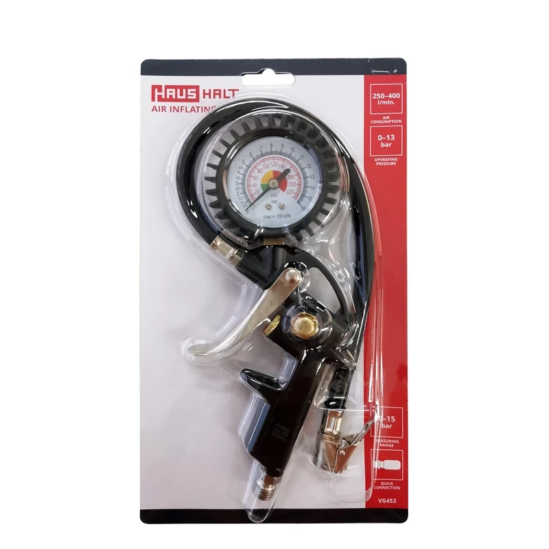 Smidzinātājs ar gaisa šļūteni un manometru. HAUSHALT. TG-2