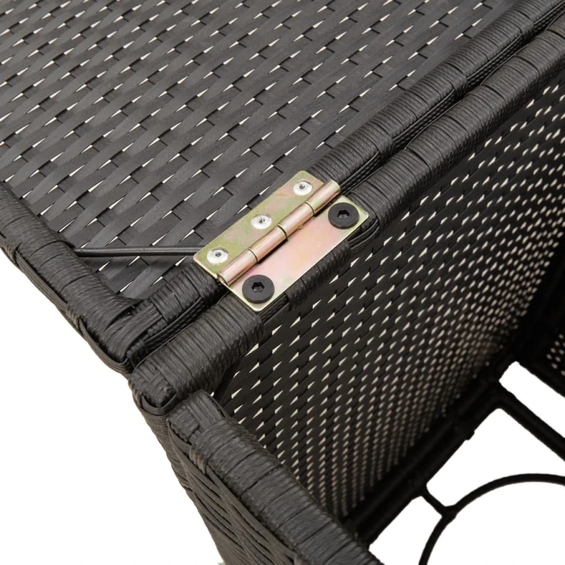 vidaXL gāzes balona pārsegs, melns, 40x40x60 cm, PE rotangpalma