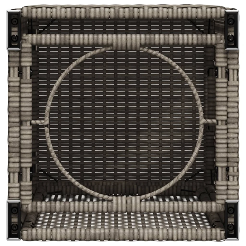 vidaXL gāzes balona pārsegs, pelēks, 40x40x60 cm, PE rotangpalma