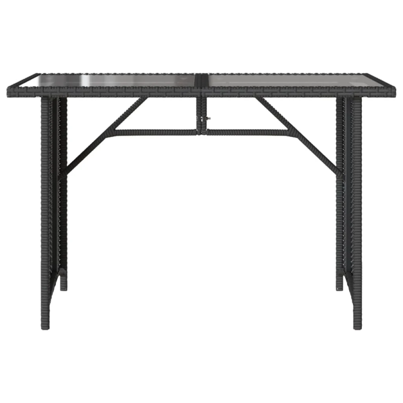 vidaXL 2-daļīgs dārza mēbeļu komplekts, matrači, melna PE rotangpalma