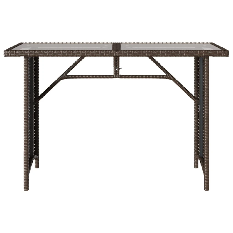 vidaXL 2-daļīgs dārza mēbeļu komplekts, matrači, brūna PE rotangpalma