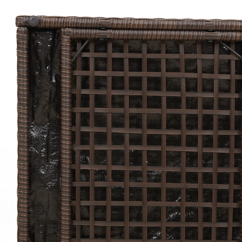 vidaXL Spilvenu kaste ar uzglabāšanu Brūna 50 x 50 x 50 cm poliratāns