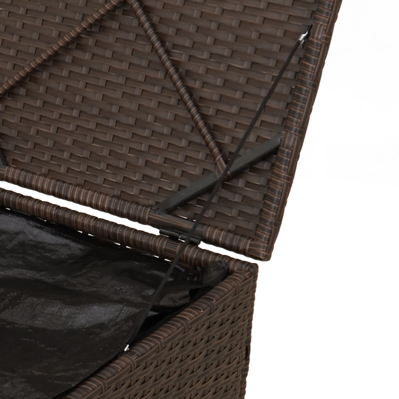 vidaXL Spilvenu kaste ar uzglabāšanu Brūna 50 x 50 x 50 cm poliratāns