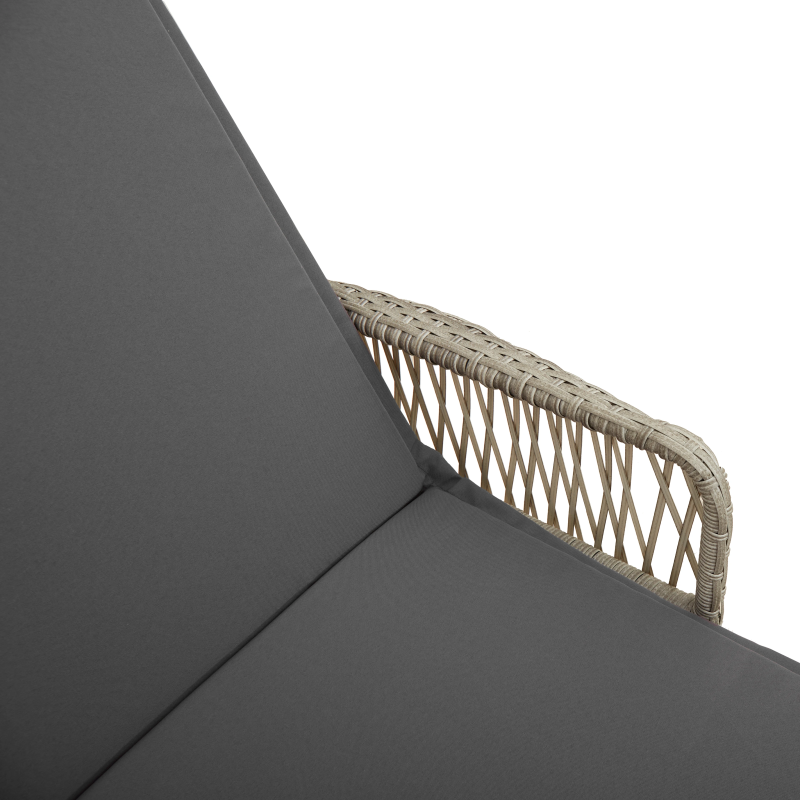 vidaXL Sauļošanās krēsls 3 pcs Gaiši pelēks un tumši pelēks poliratāns