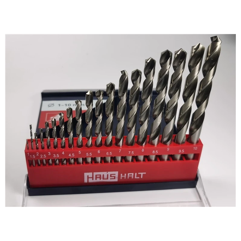 Metāla urbju komplekts HAUSHALT, 19 gab., 1–10 mm