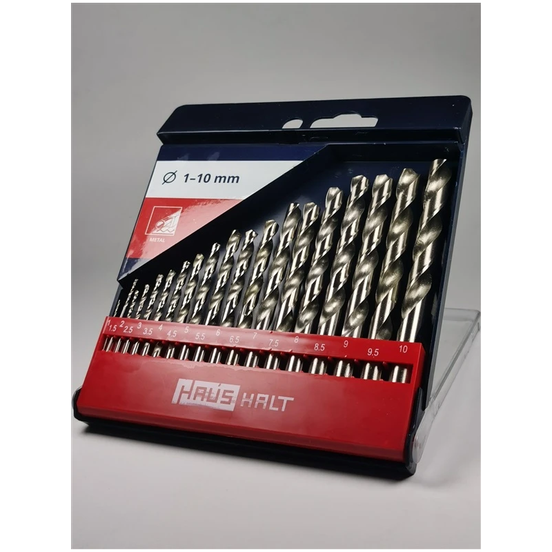 Metāla urbju komplekts HAUSHALT, 19 gab., 1–10 mm