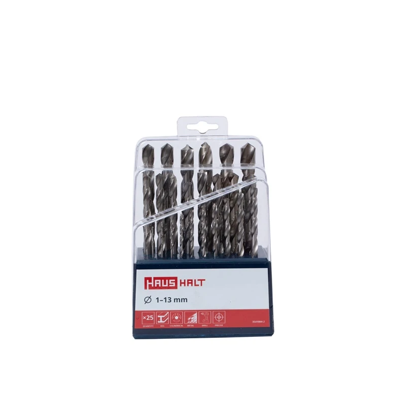 Metāla urbju komplekts HAUSHALT, 25 gab., 1–13 mm