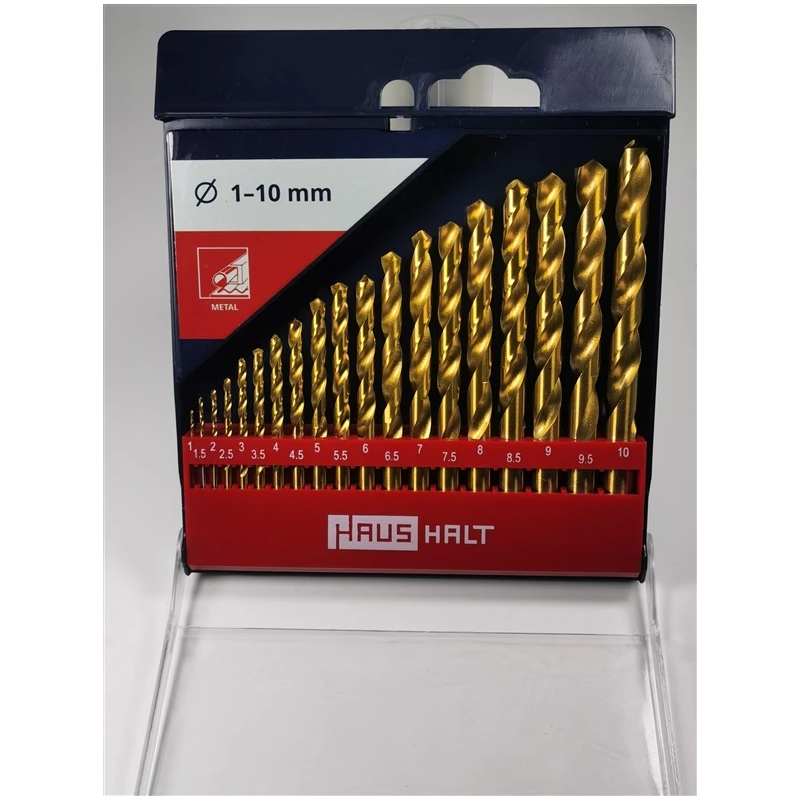 Metāla urbju komplekts HAUSHALT, 19 gab., 1–10 mm