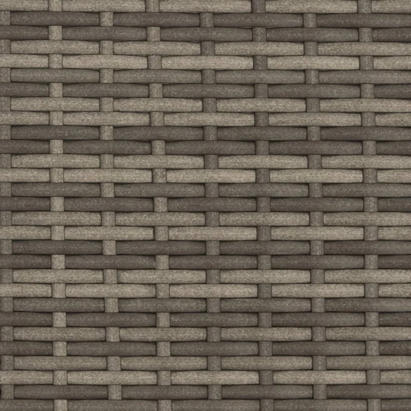 vidaXL divvietīgs dārza dīvāns ar soliem, pelēks, PE rotangpalma