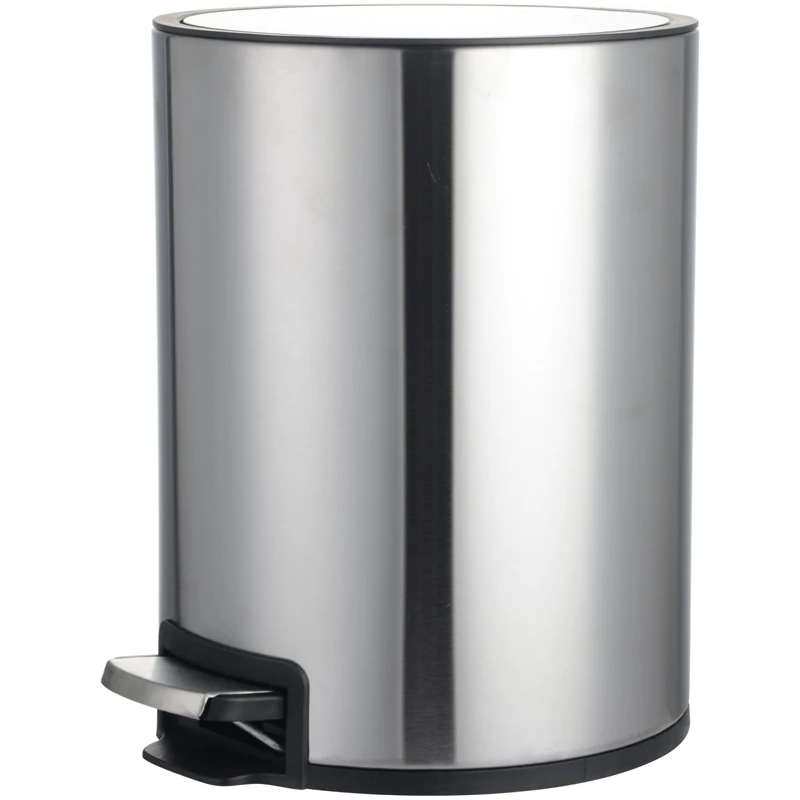 Apaļa atkritumu tvertne ar pedāli DOMOLETTI. 12 l. mat. sid.