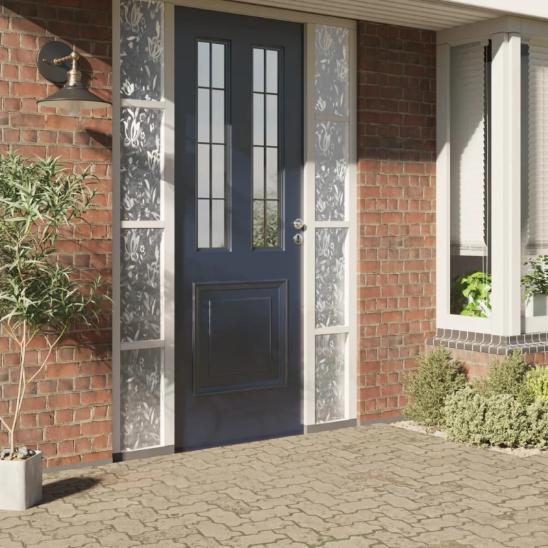 vidaXL loga plēve, matēta, puķes raksts, 45x500 cm, PVC