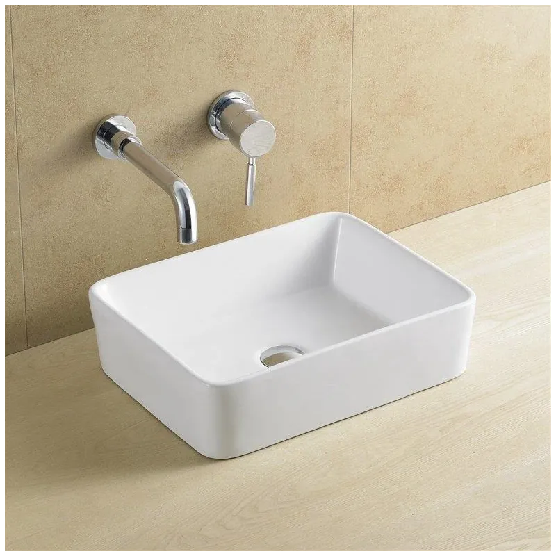 Vannas istabas izlietne Domoletti ACB8025, keramika, 48 cm x 37.5 cm x 13.5 cm, balta krās.