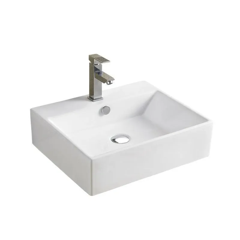 Vannas istabas izlietne Domoletti ACB8207, keramika, 51 cm x 43 cm x 14.5 cm, balta krās.