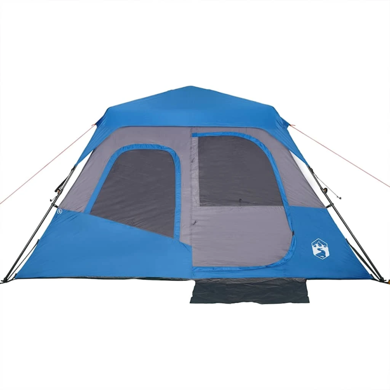 vidaXL kempinga telts 6 personām, zila, ūdensnecaurlaidīga