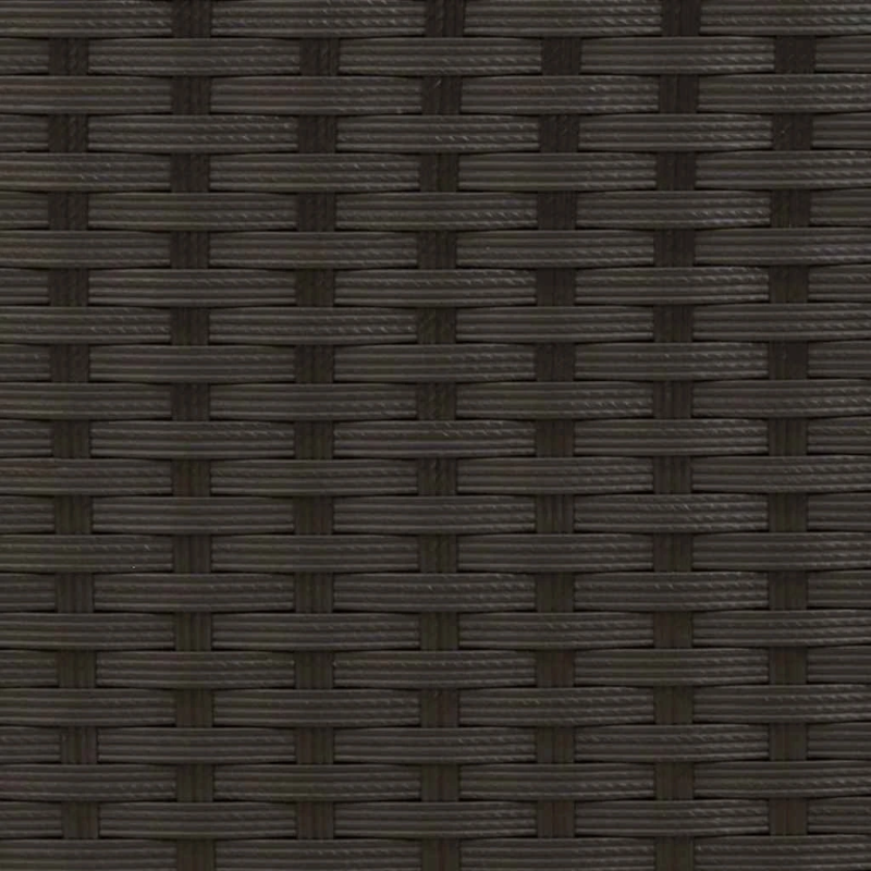 vidaXL divvietīgs dārza dīvāns ar soliem, melns, PE rotangpalma