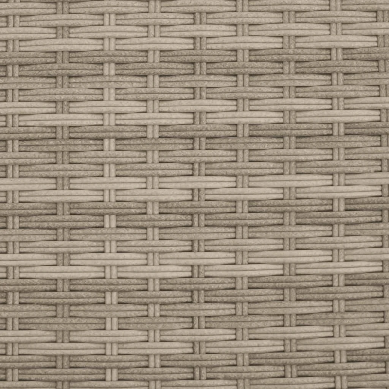 vidaXL divvietīgs dārza dīvāns ar soliem, gaiši pelēks, PE rotangpalma