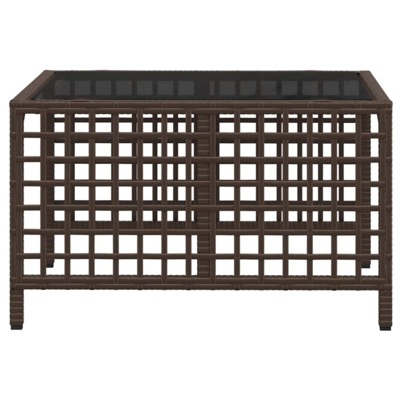 vidaXL 3gab stūra dārza dīvānu komplekts, matrači, PE rotangpalma