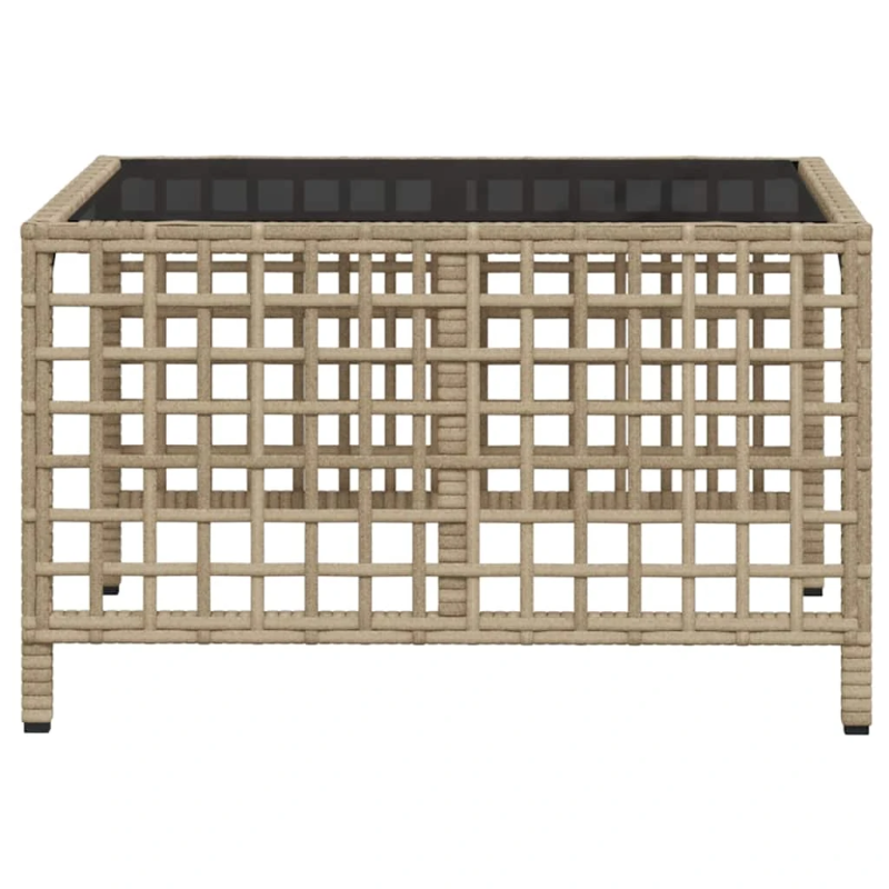 vidaXL 3gab stūra dārza dīvānu komplekts, matrači, bēša PE rotangpalma