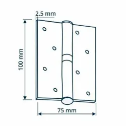 Hing ustele Haushalt, 7.5 cm, 0.2 cm, nikkel v., 2 tk