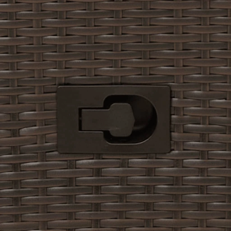 vidaXL dārza krēsli, 2 gab., ar matračiem, PE rotangpalma, brūni