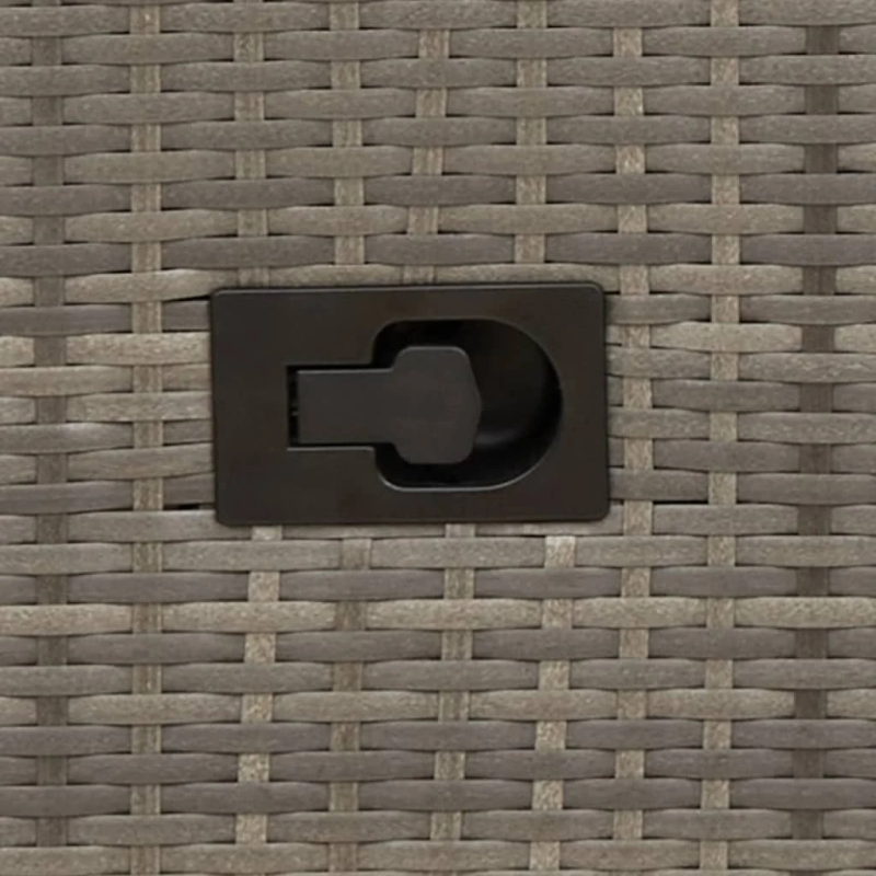 vidaXL atgāžami dārza krēsli, 2 gab., ar spilveniem, pelēks polietilēna rotangpalmas pinums