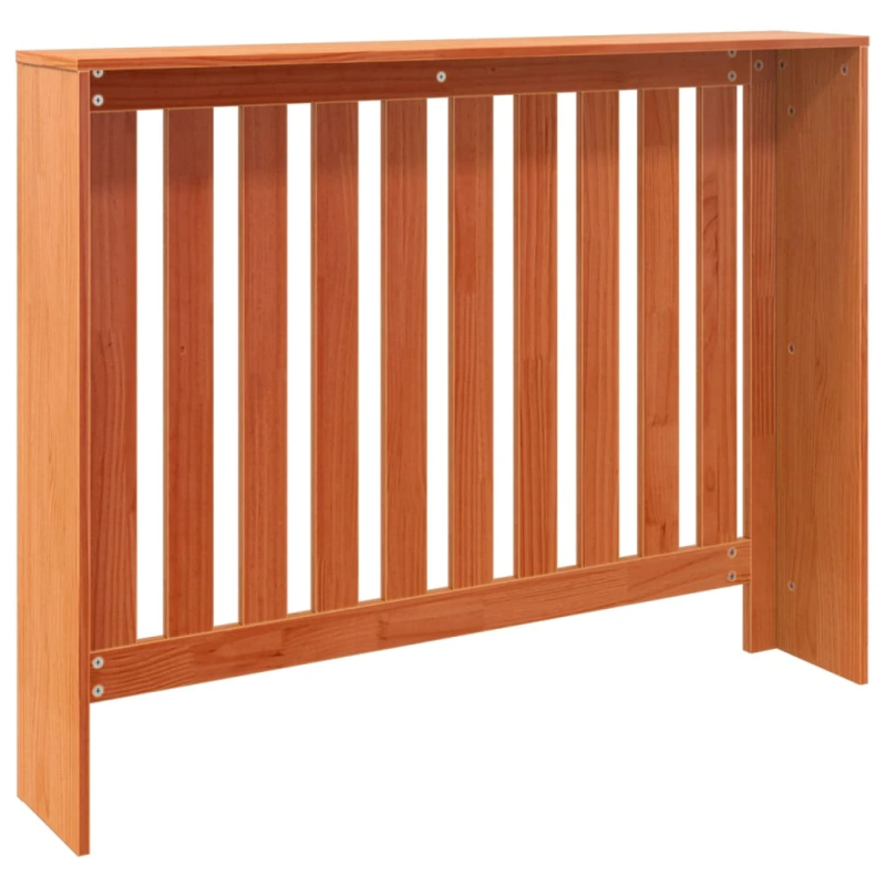 vidaXL radiatora pārsegs, vaska brūnas, 108,5x19x84 cm, priede