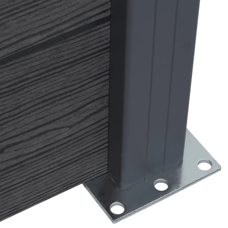 vidaXL žoga panelis, pelēks, 180x186 cm, WPC