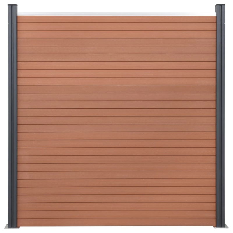 vidaXL žoga paneļu komplekts, brūns, 526x186 cm, WPC