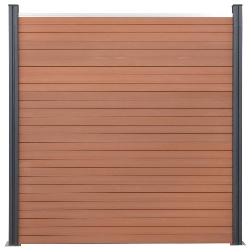 vidaXL žoga paneļu komplekts, brūns, 353x186 cm, WPC