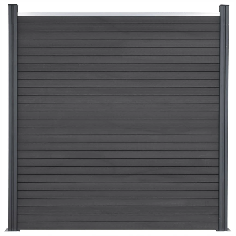 vidaXL žoga paneļu komplekts, pelēks, 872x186 cm, WPC