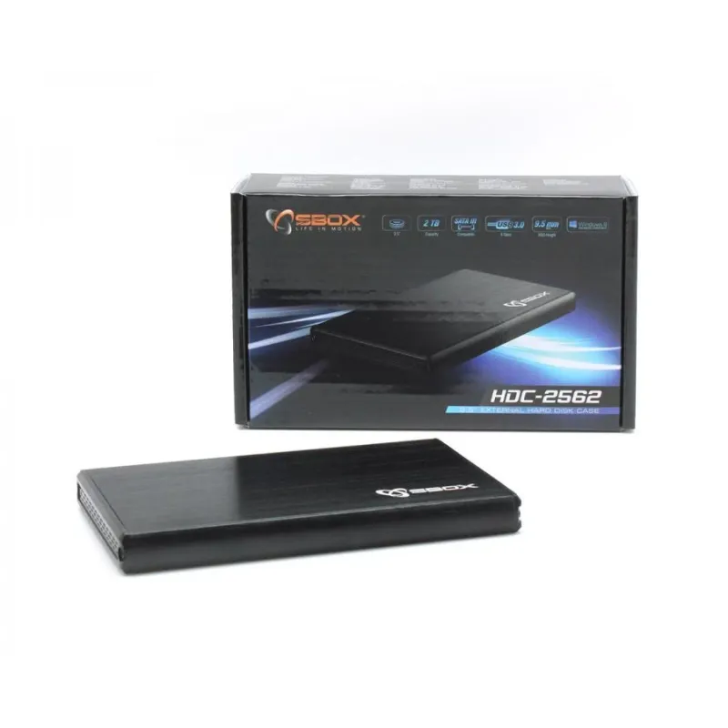 Sbox HDC-2562B 2.5 External HDD Case Blackberry Black
