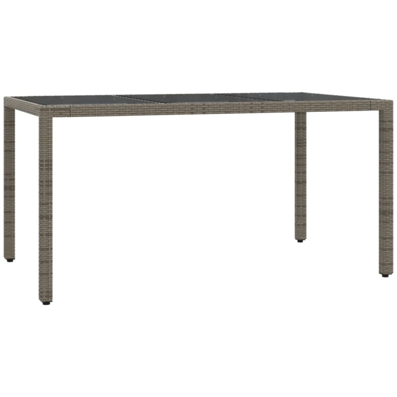 vidaXL 7-daļīgs dārza mēbeļu komplekts, matrači, pelēka PE rotangpalma