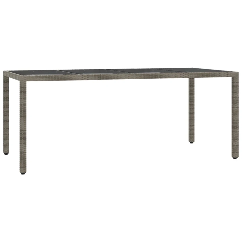 vidaXL 7-daļīgs dārza mēbeļu komplekts, matrači, pelēka PE rotangpalma