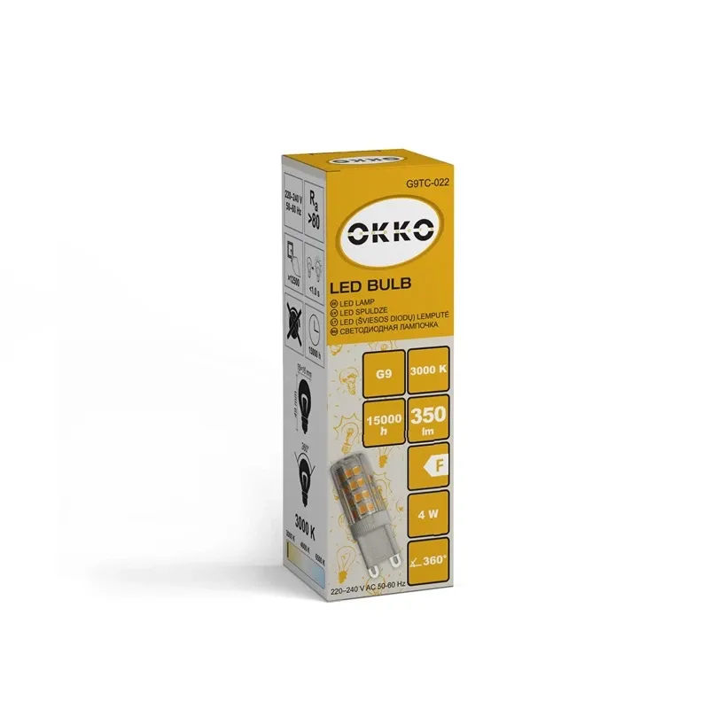 Led bulb g9 4w 3000k 350lm 15kh