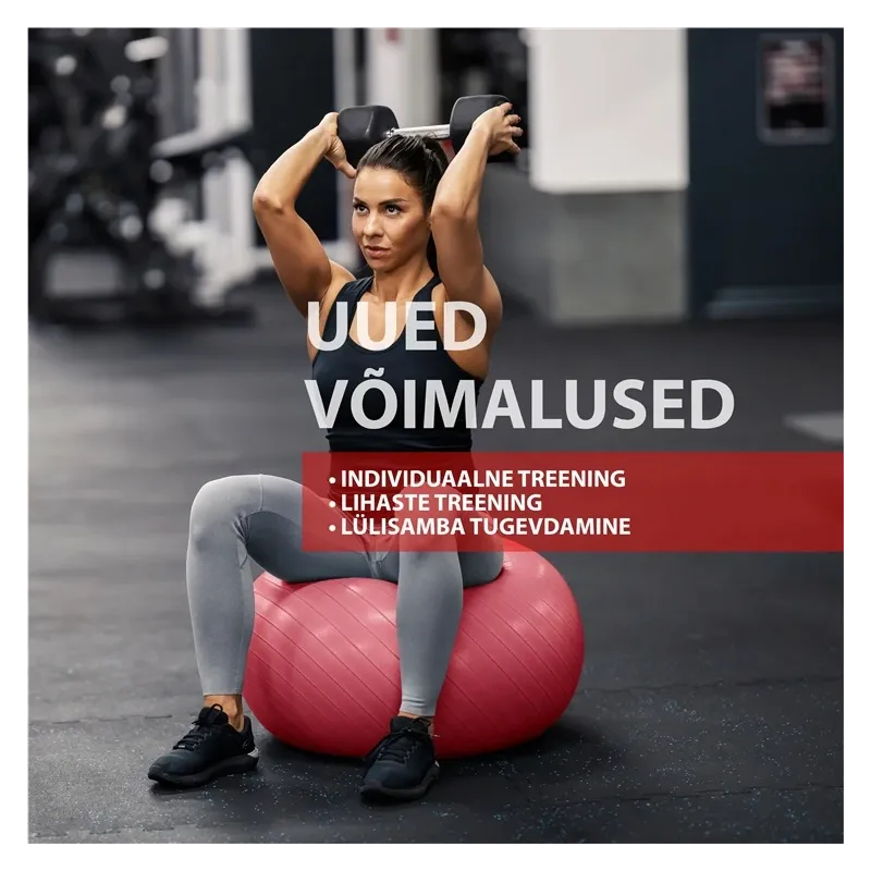 Vingrošanas bumbas Outliner, sarkana krās., 55 cm