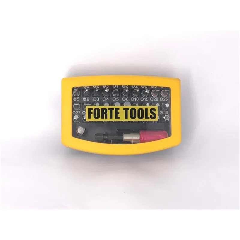 Skrūvgriežu uzgaļu komplekts Forte Tools BT-1032C, 25 mm, 1-4