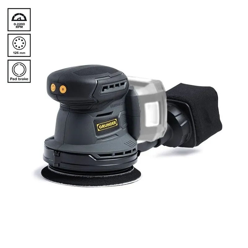 Akumuliatorinis ekscentrinis šlifuoklis Grunder RO-B1118E, 18 V