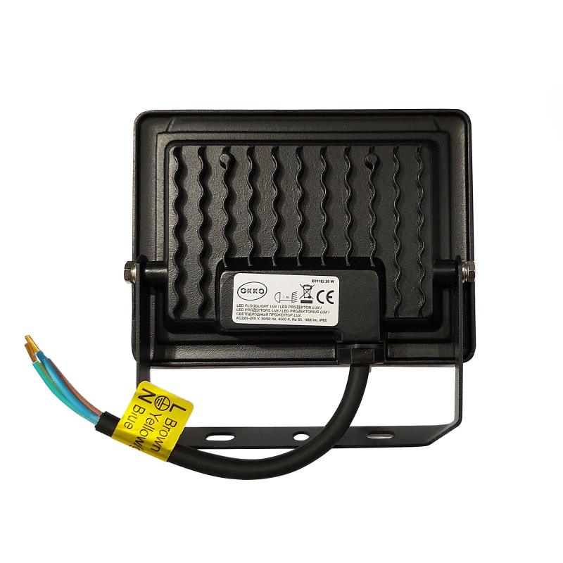 Āra projektoru OKKO. LED E011EI 20W. 1600lm. 4000K. IP65