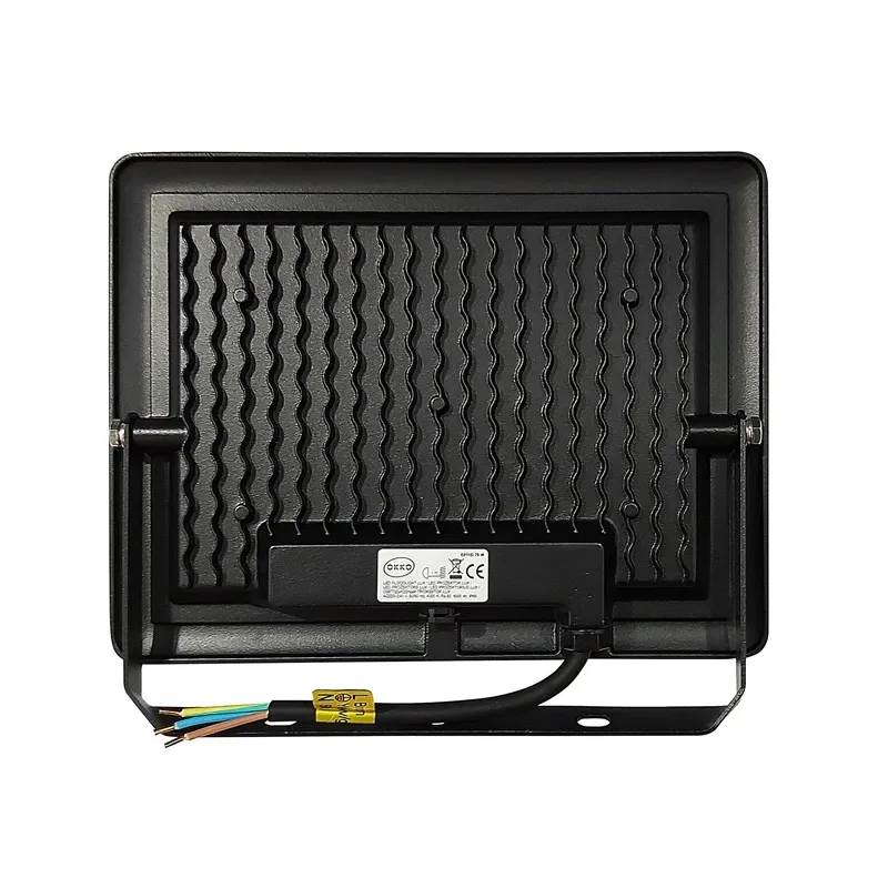 Prožektorius be judesio daviklio, tvirtinamas prie sienos Okko E011EI E011EI, 70 W, 6000 lm, 4000 °K, IP65, juoda sp.