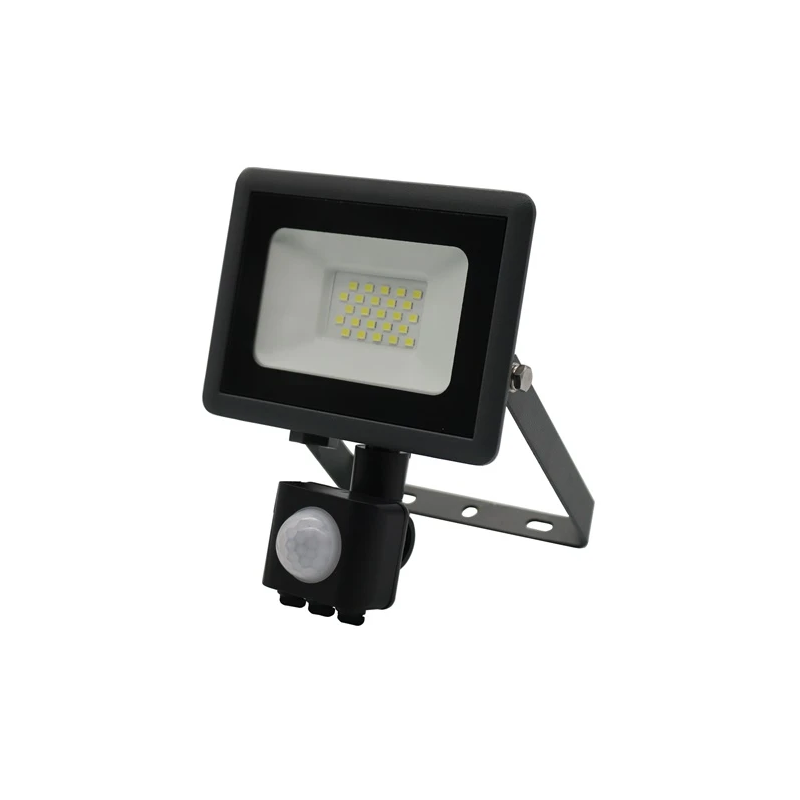 Āra prožektors LED 20W 1600lm IP65 ar kustības sensoru